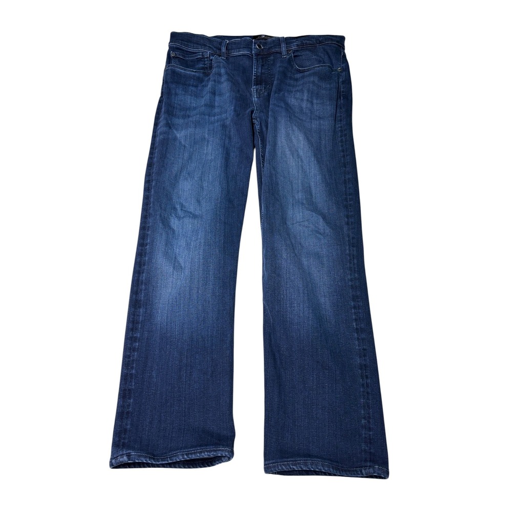 7 For All Mankind Slimmy Luxe Performance Plus Jeans Deep Blue Mens 36X28